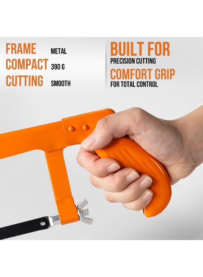 كسيبي منشار بذراع قابل للتمديد 8 بوصة، منشار عالي التحمل بلمسة سوداء، شفرة من المعدن الصلب، منشار يدوي، أداة قطع، للبستانيين، البلاستيك، الأنابيب، النجارة، المعدن والخشب. - Image 4